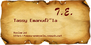 Tassy Emanuéla névjegykártya
